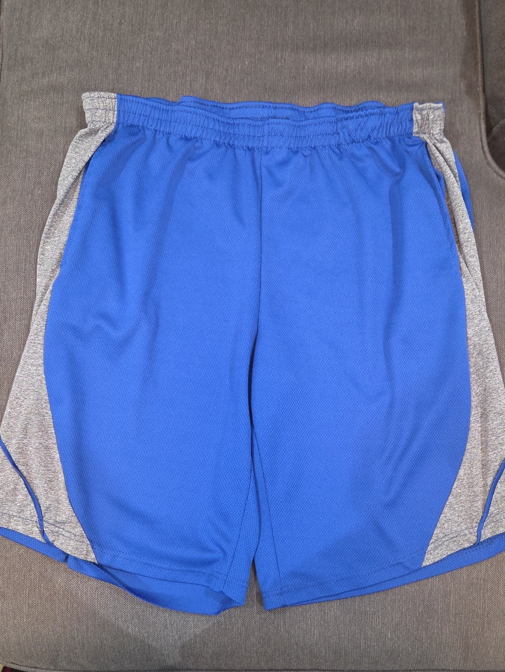 Men's Athletic Blue and Gray Performance Shorts
